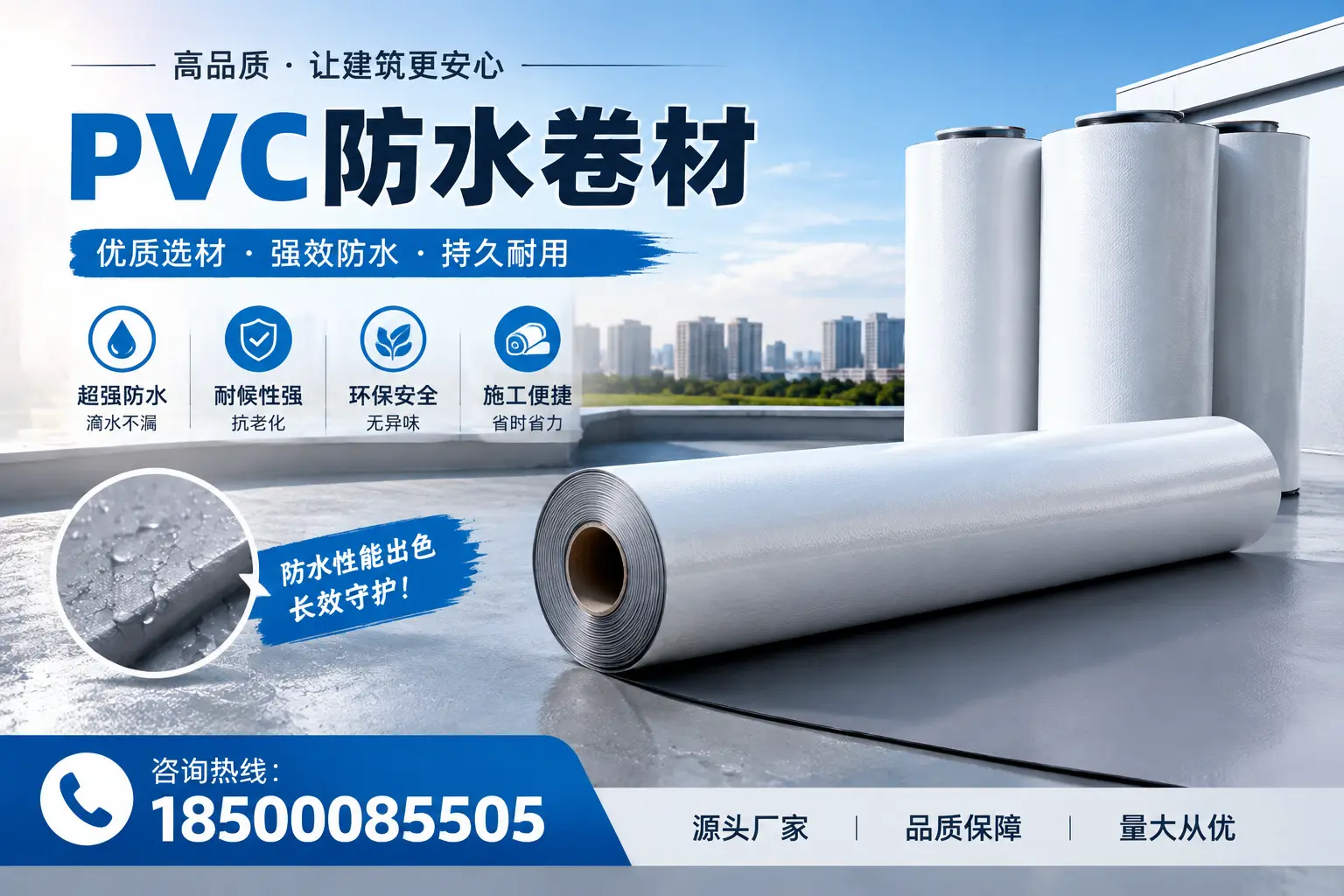 PVC防水卷材施工过程详解,确保在哈密顺利完成项目
